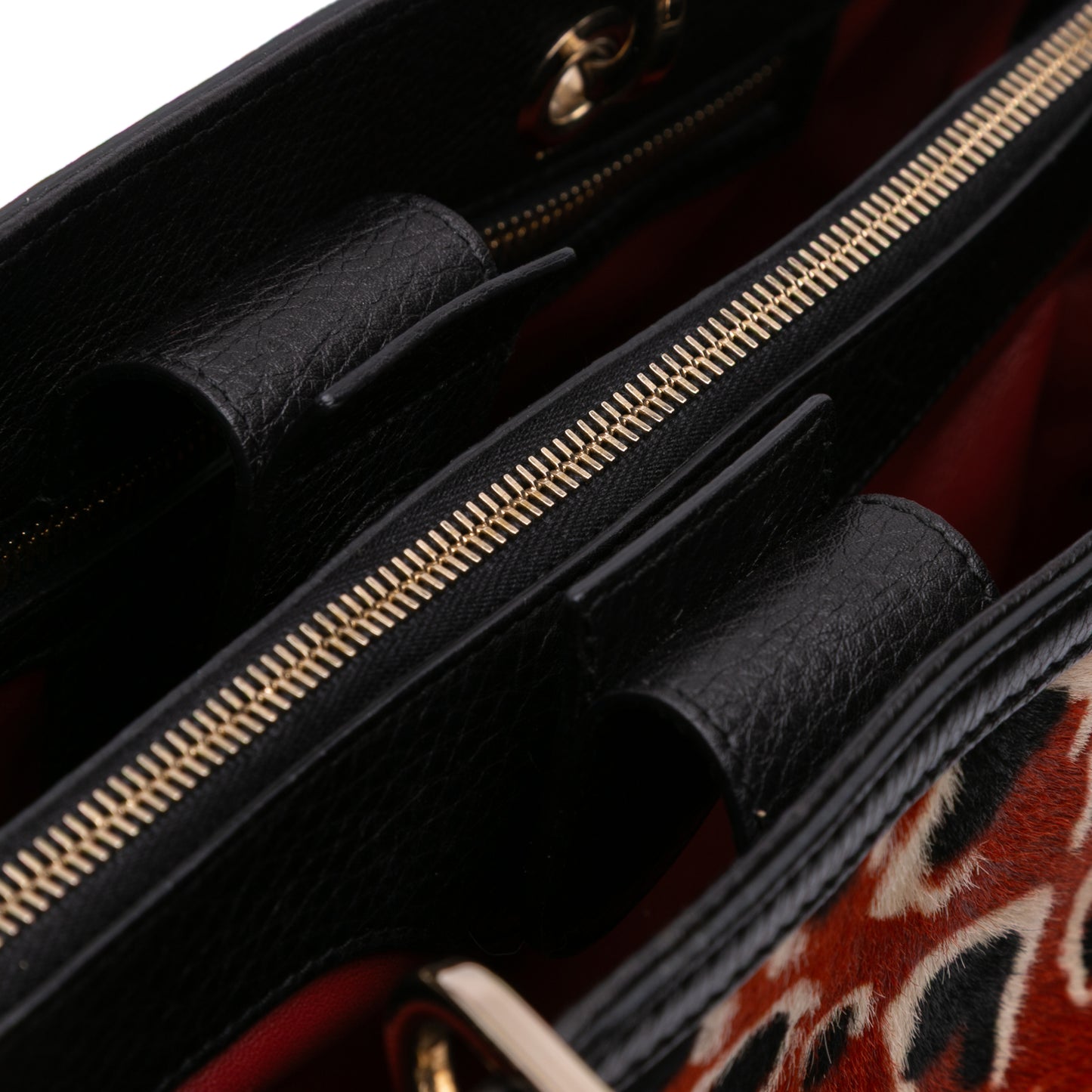 Gucci Medium Pony Hair Bamboo Shopper Satchel