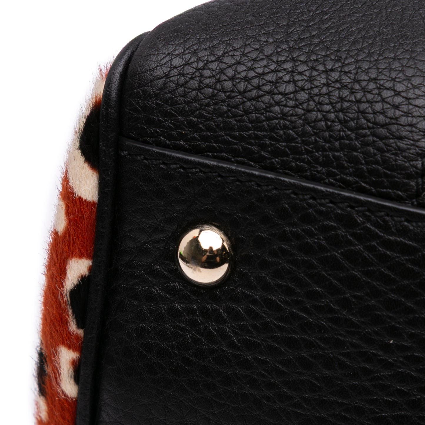 Gucci Medium Pony Hair Bamboo Shopper Satchel