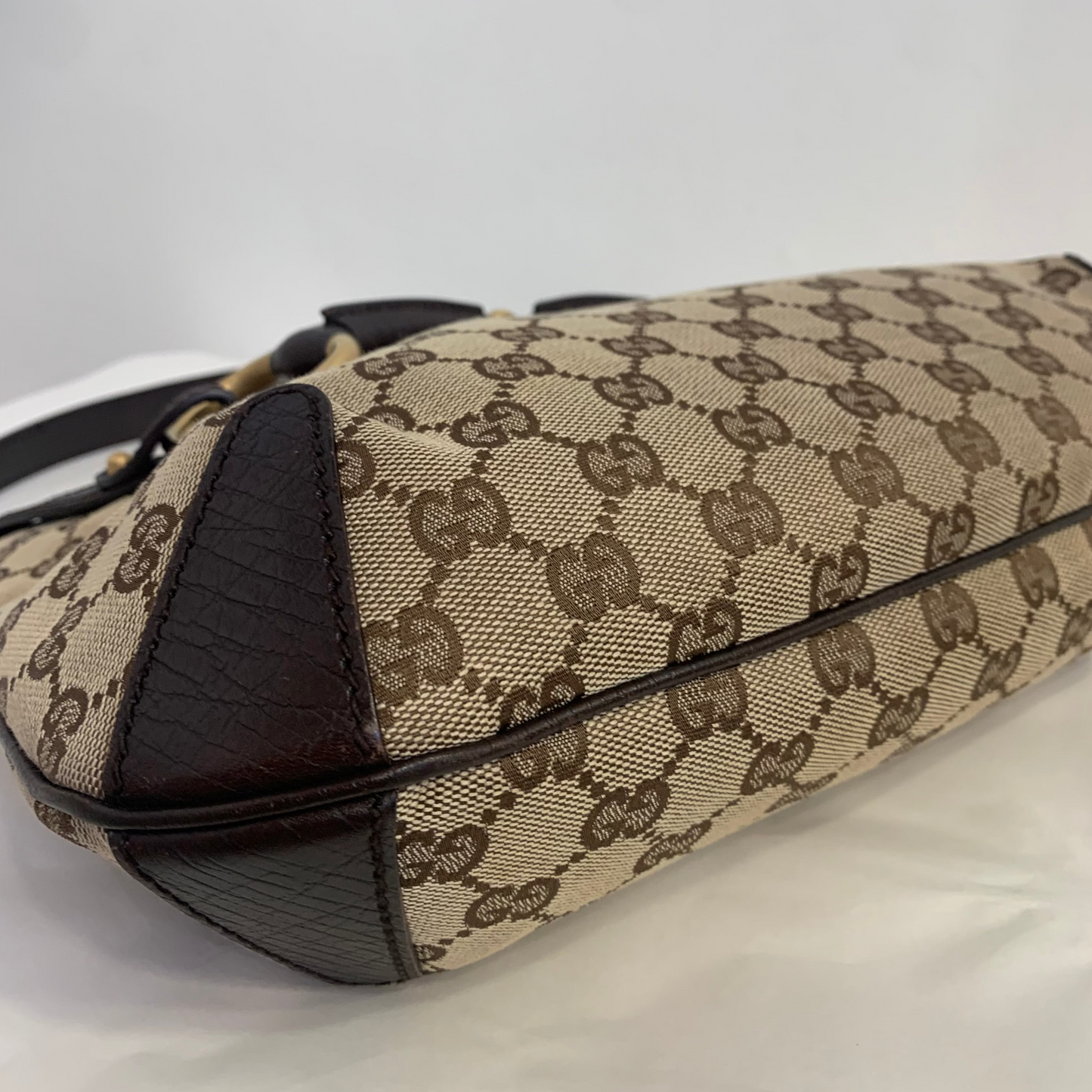 Gucci GG Canvas Horsebit Hobo Bag Small