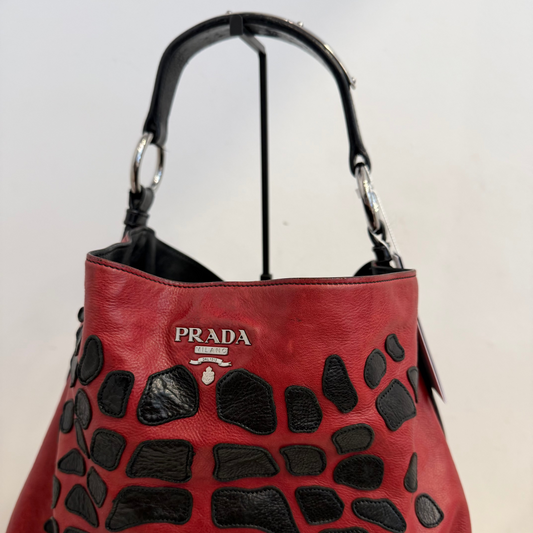 Prada Glace Patch Hobo Bag
