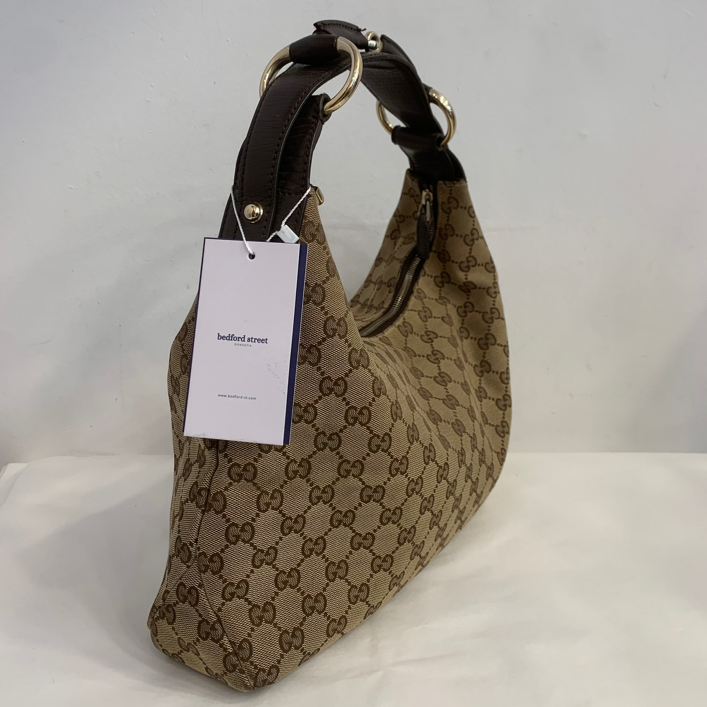 Bolso Hobo Gucci de Lona GG con Horsebit