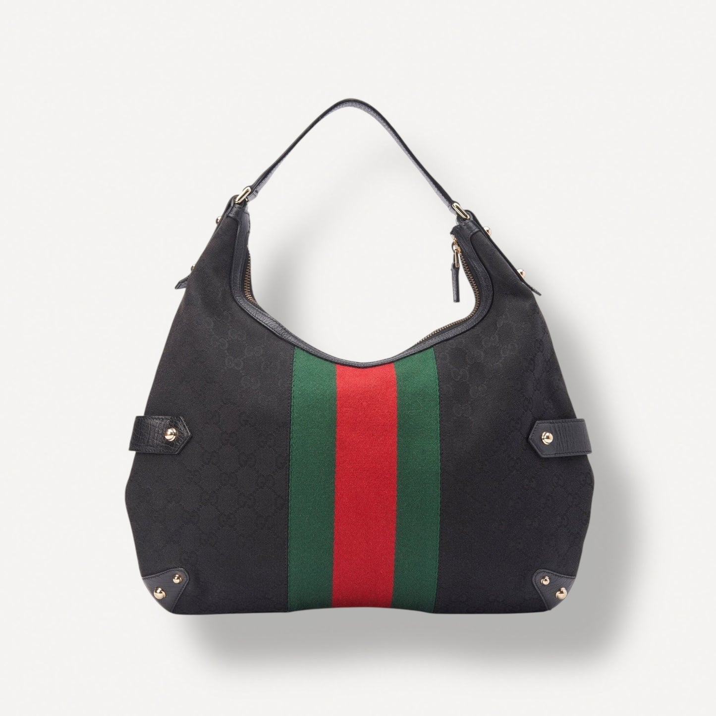 Gucci Horsebit Web Hobo Bag