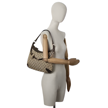 Gucci GG Canvas Horsebit Hobo Bag Small