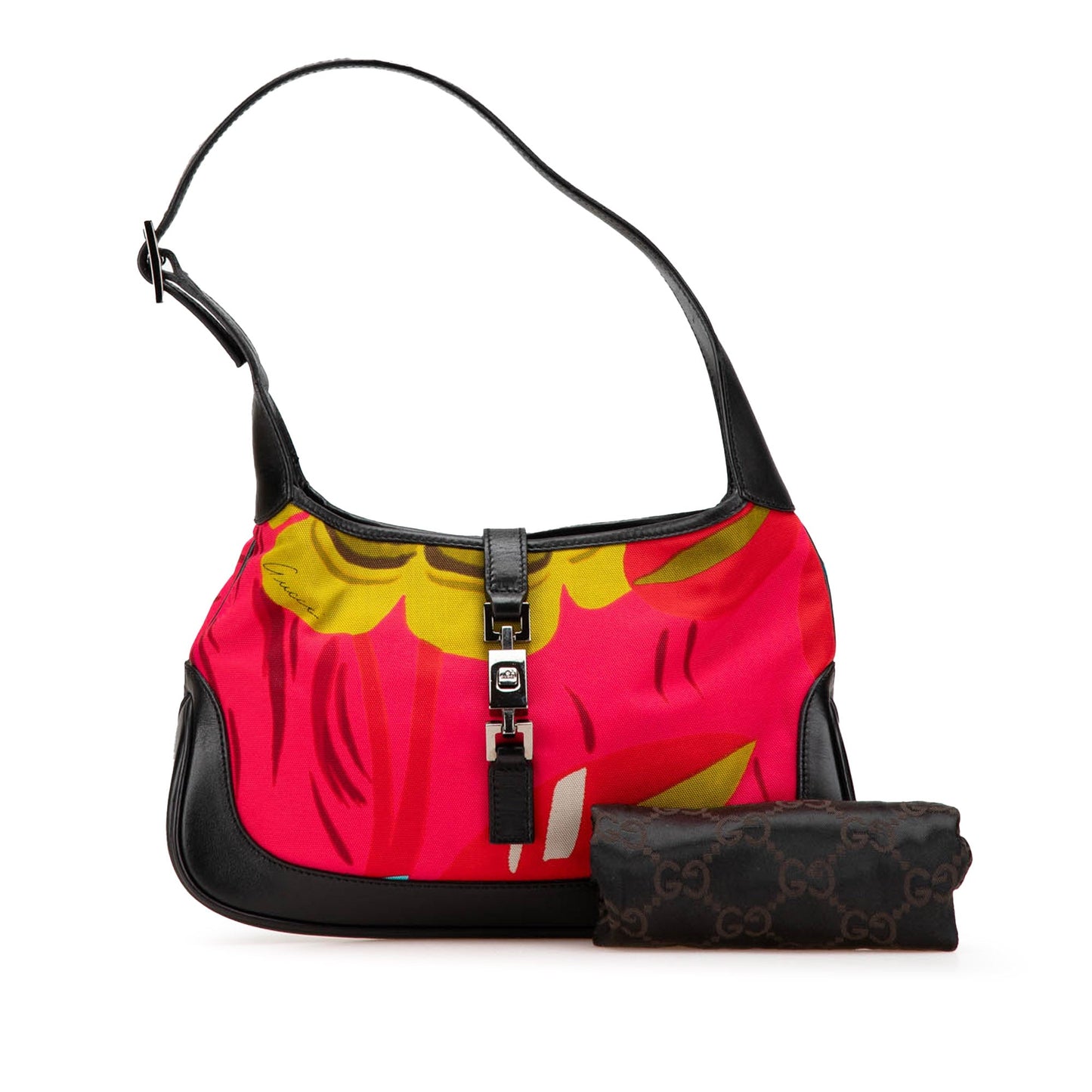 Gucci Printed Canvas Jackie Shoulder Bag
