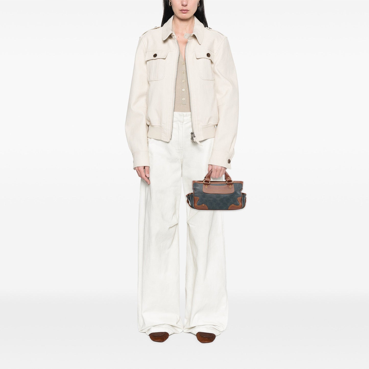 Celine Macadam Denim Boogie Handbag