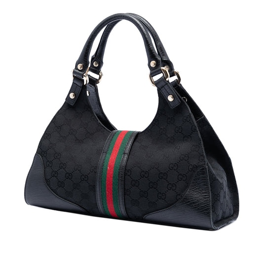 Gucci GG Canvas Web Junco Shoulder Bag