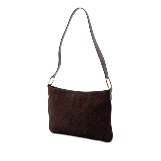 Celine C Macadam Suede Shoulder Bag