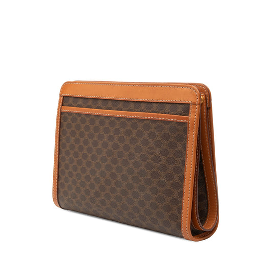 Celine Macadam Coated Canvas Clutch