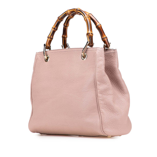 Gucci Small Calfskin Bamboo Shopper Satchel