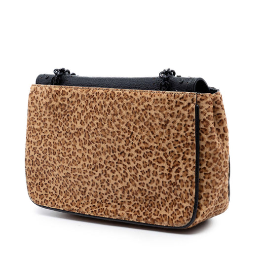 Bottega Veneta Pony Hair Leopard Print Shoulder Bag