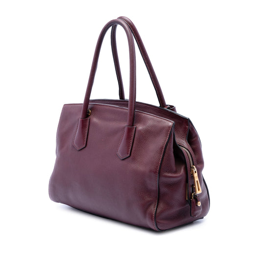 Prada Vitello Daino Zip Top Convertible Tote