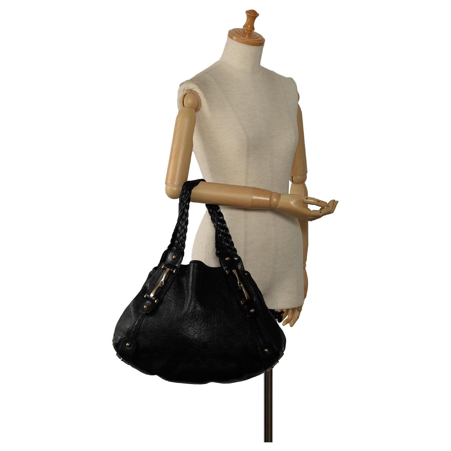 Gucci Leather Horsebit Pelham Shoulder Bag