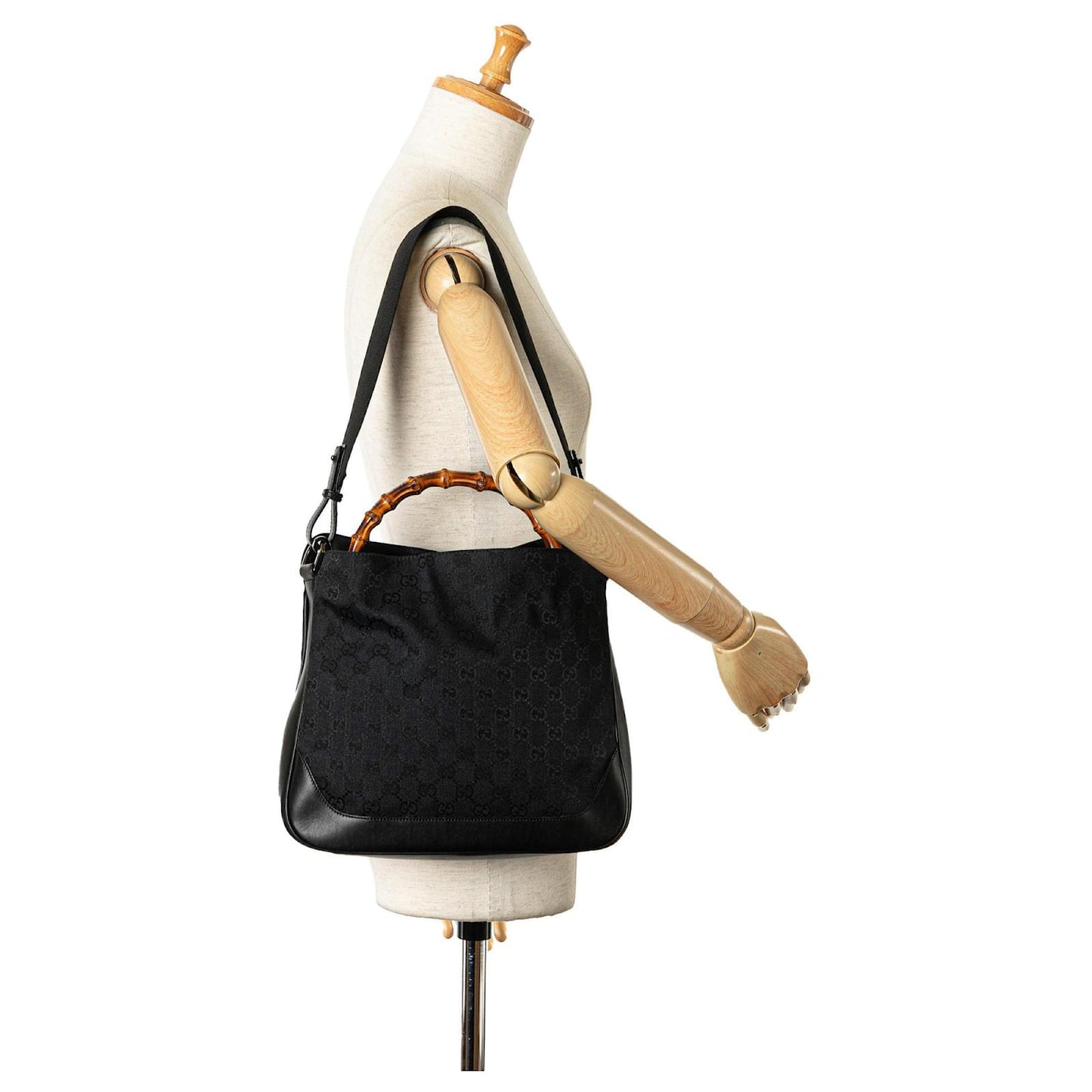 Gucci GG Canvas Bamboo Satchel