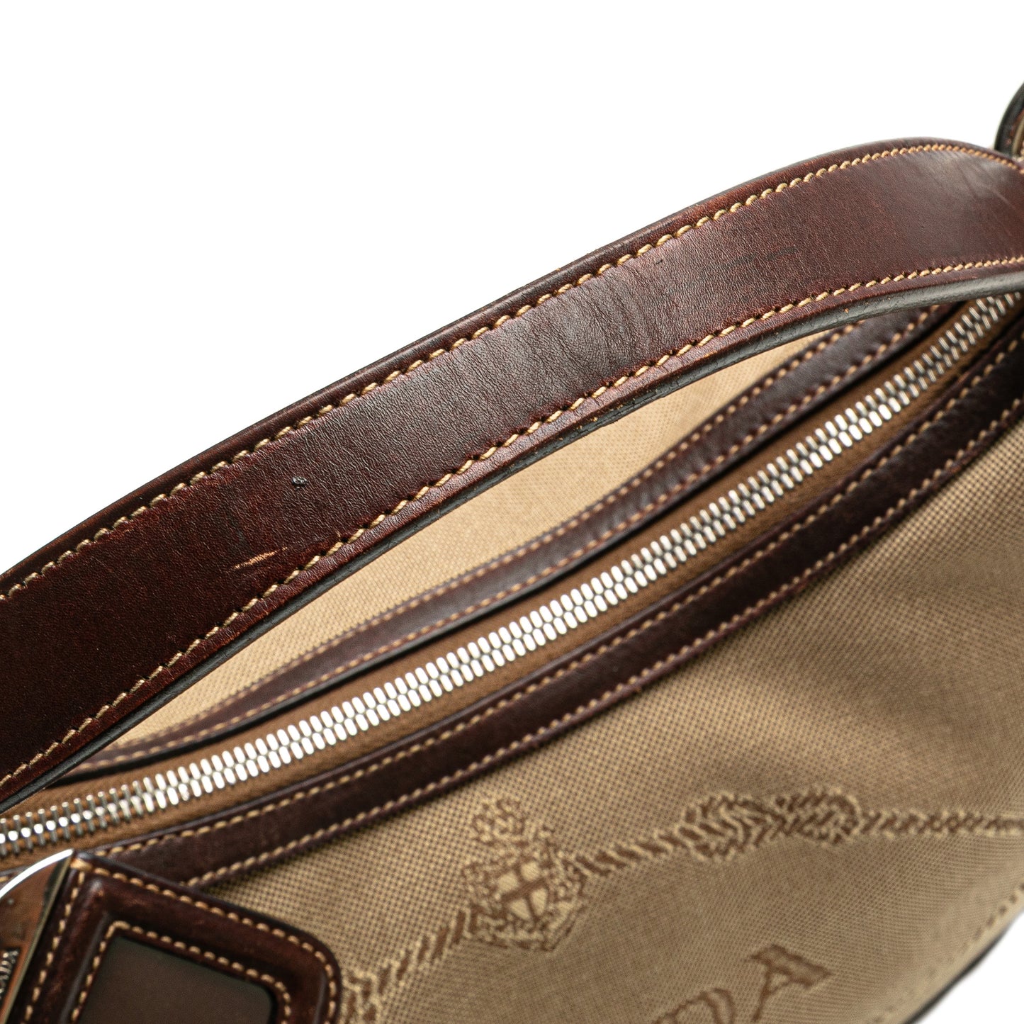Prada Canvas Canapa Logo Shoulder Bag