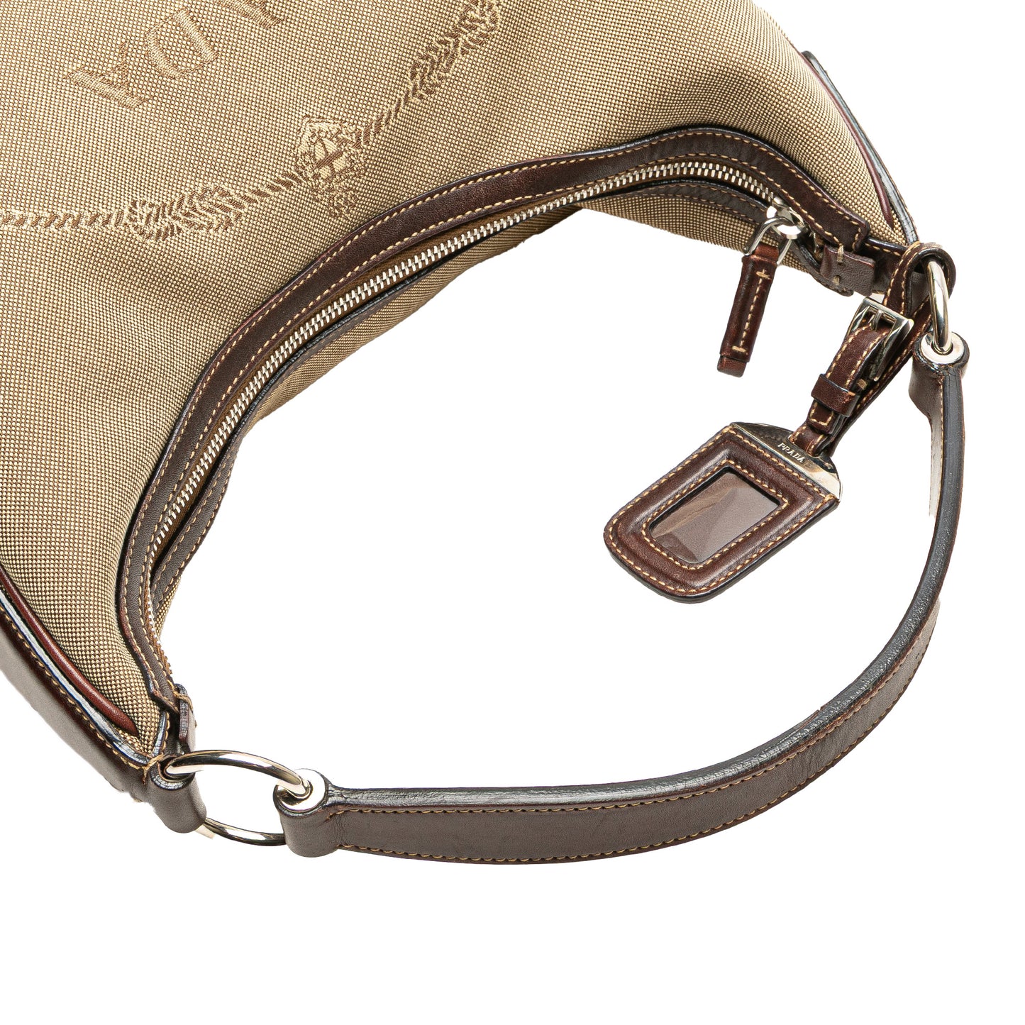 Prada Canvas Canapa Logo Shoulder Bag