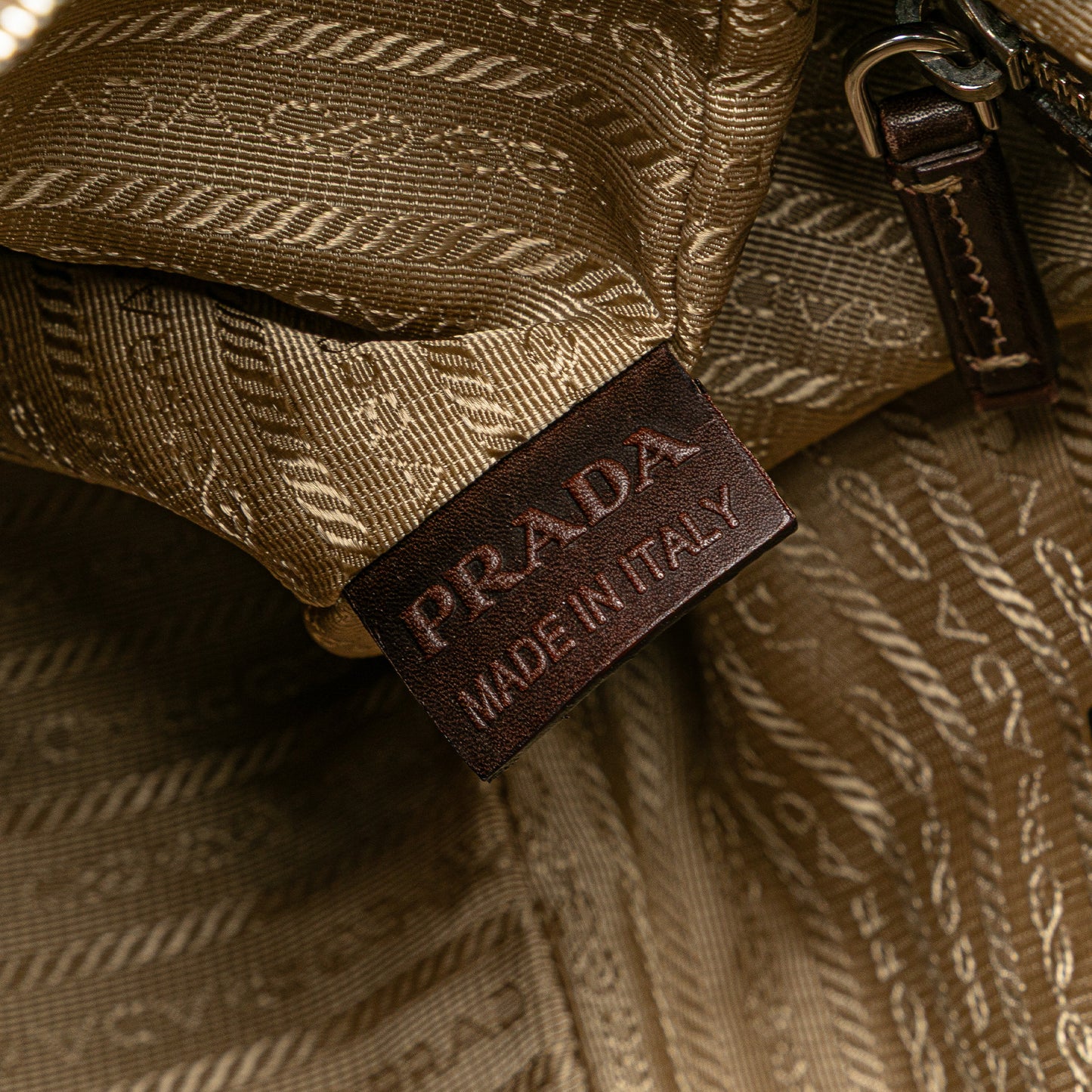 Prada Canvas Canapa Logo Shoulder Bag