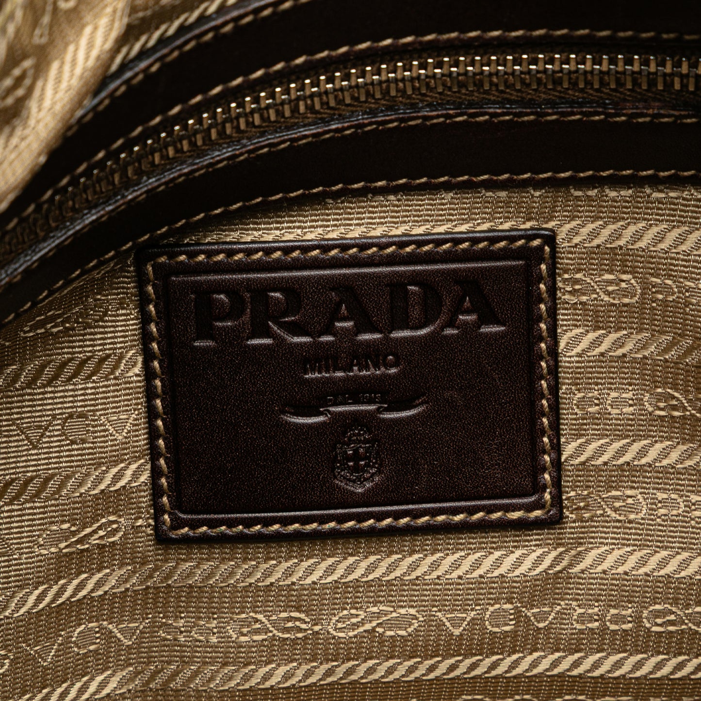 Prada Canvas Canapa Logo Shoulder Bag