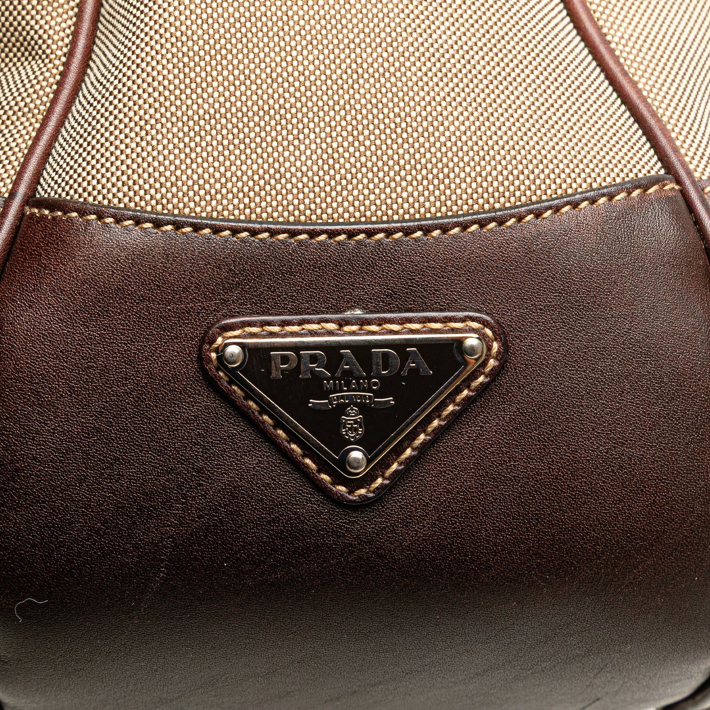 Prada Canvas Canapa Logo Shoulder Bag