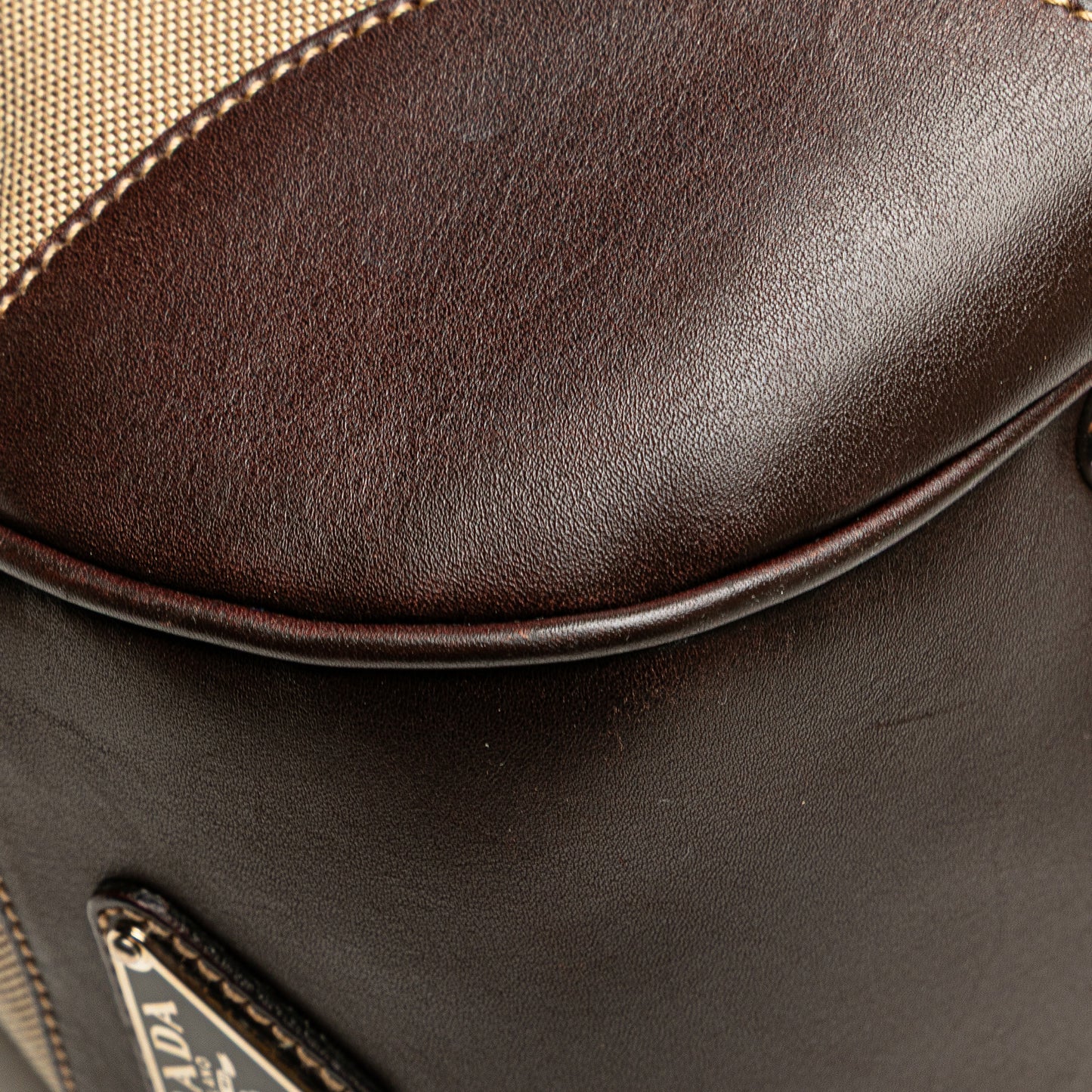 Prada Canvas Canapa Logo Shoulder Bag