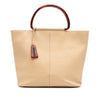 Chanel Grained Calfskin Tortoise Top Handle Tote