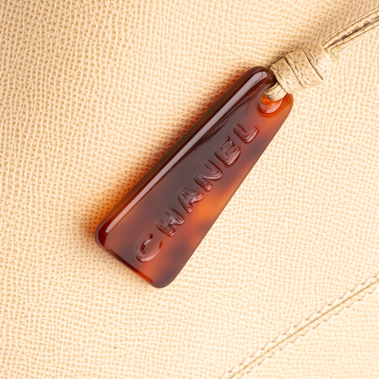 Chanel Grained Calfskin Tortoise Top Handle Tote