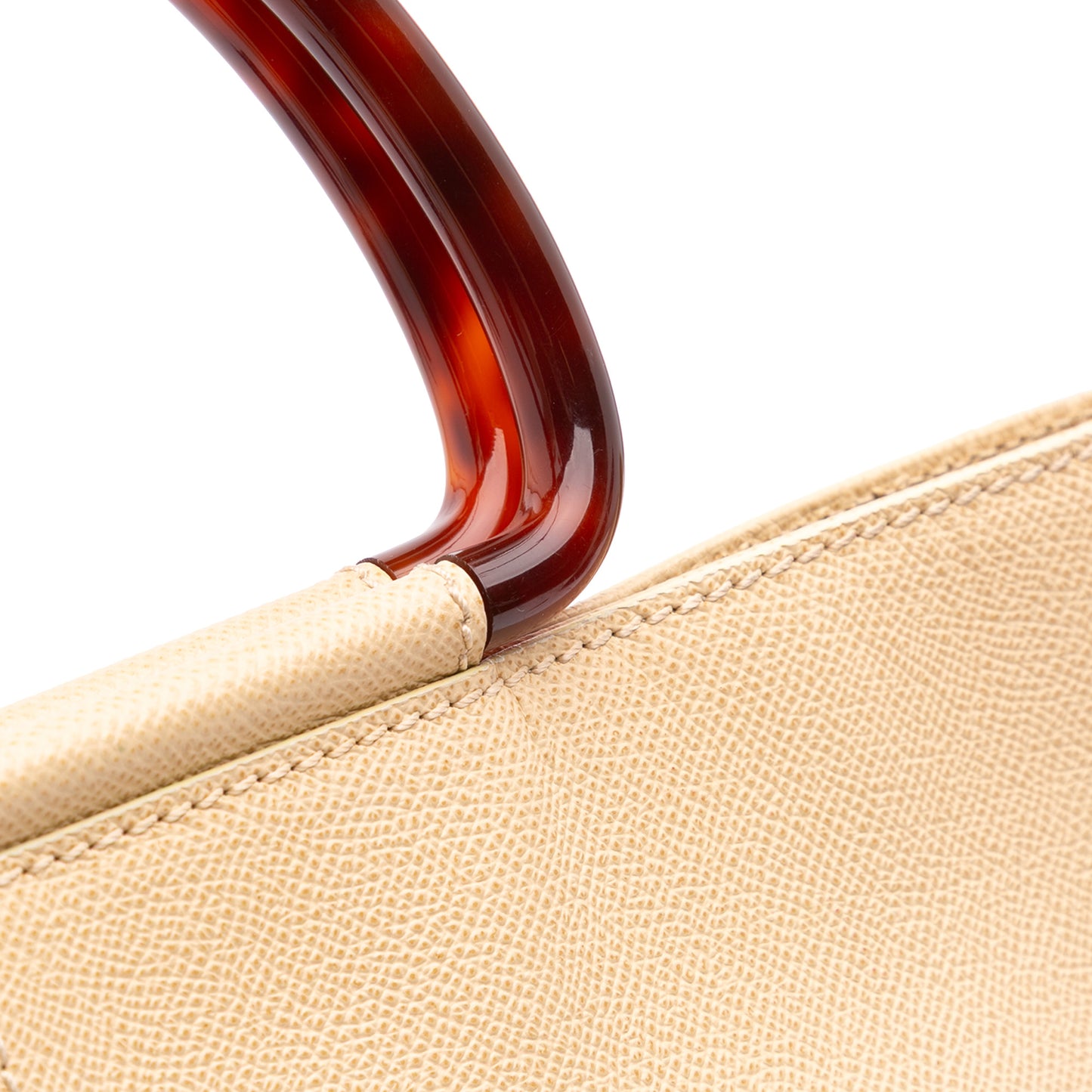 Chanel Grained Calfskin Tortoise Top Handle Tote