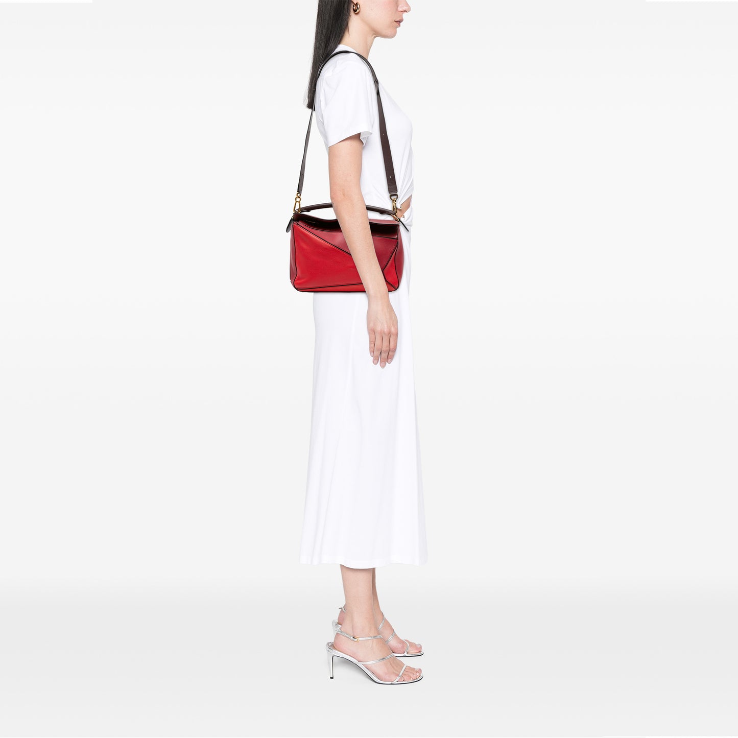Loewe Medium Tricolor Calfskin Puzzle Satchel
