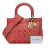 Dior Medium Lambskin Cannage Studded Supple Lady Dior