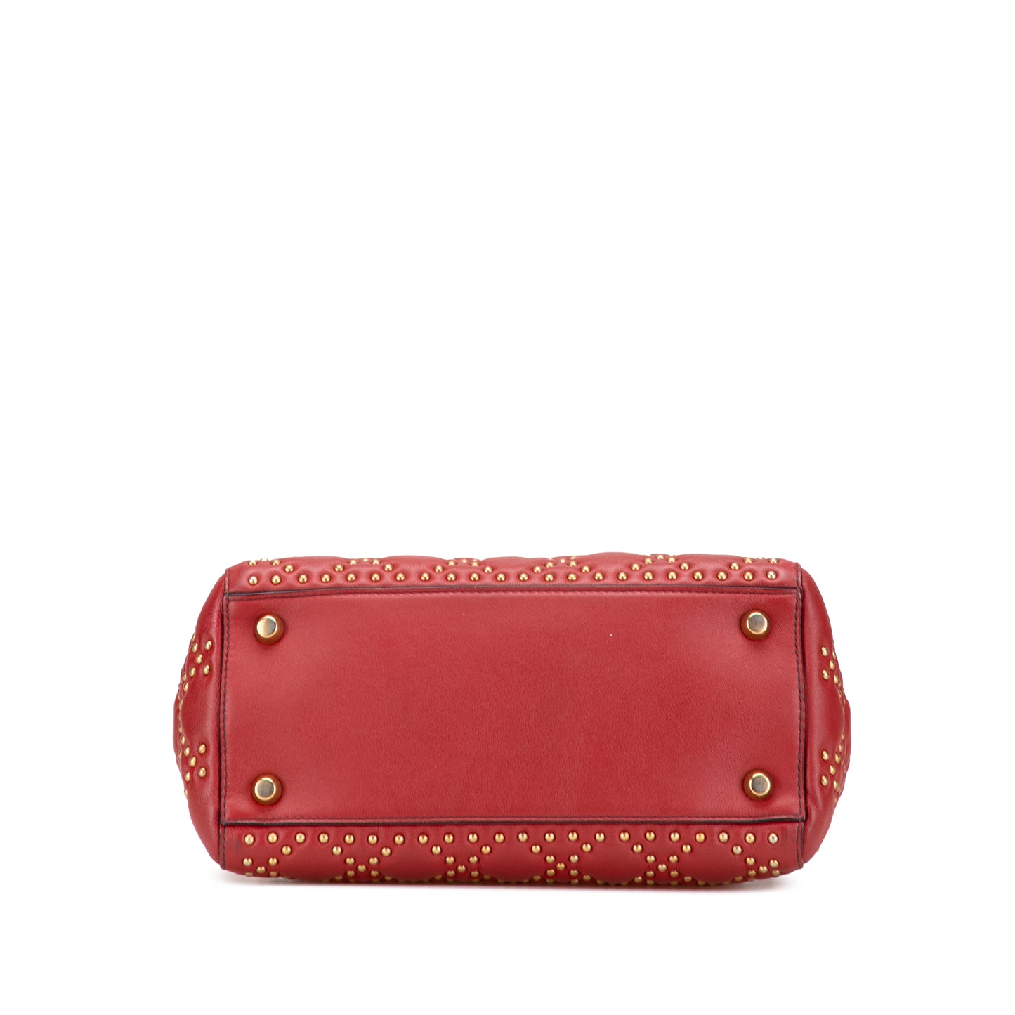 Dior Medium Lambskin Cannage Studded Supple Lady Dior