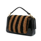 Fendi Shearling Pequin Baguette Satchel