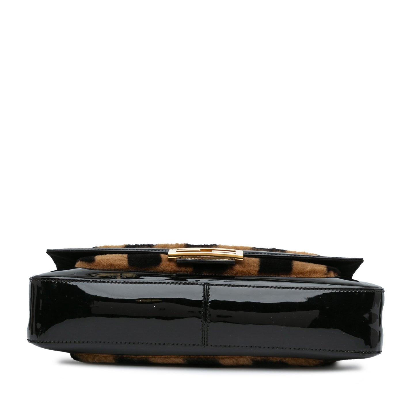 Fendi Shearling Pequin Baguette Satchel
