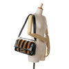 Fendi Shearling Pequin Baguette Satchel
