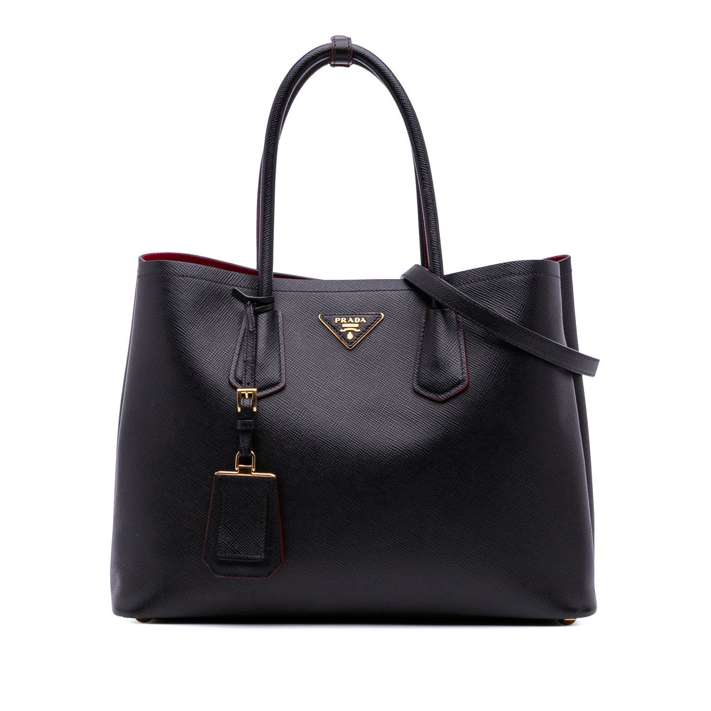 Prada Medium Saffiano Cuir Double Satchel