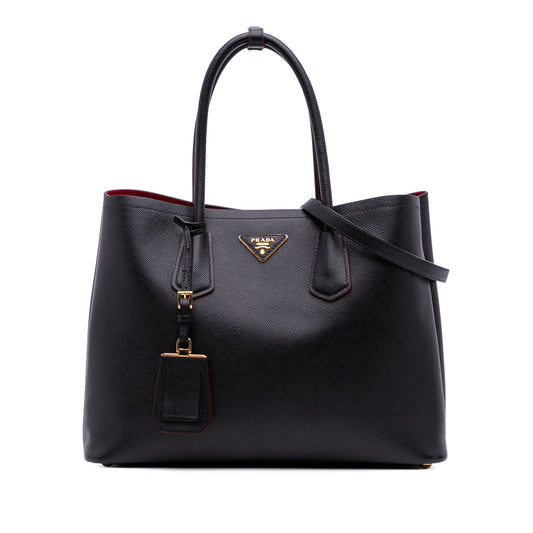 Prada Medium Saffiano Cuir Double Satchel