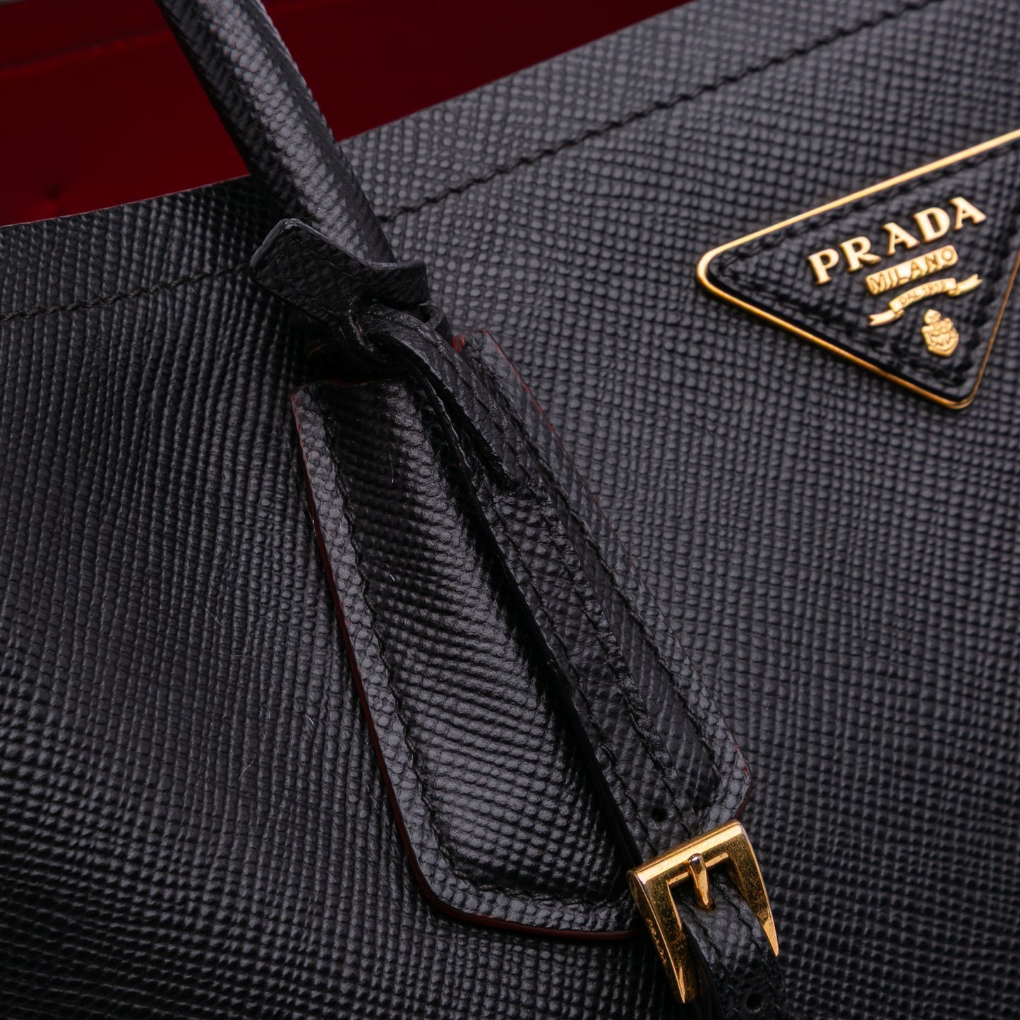 Prada Medium Saffiano Cuir Double Satchel