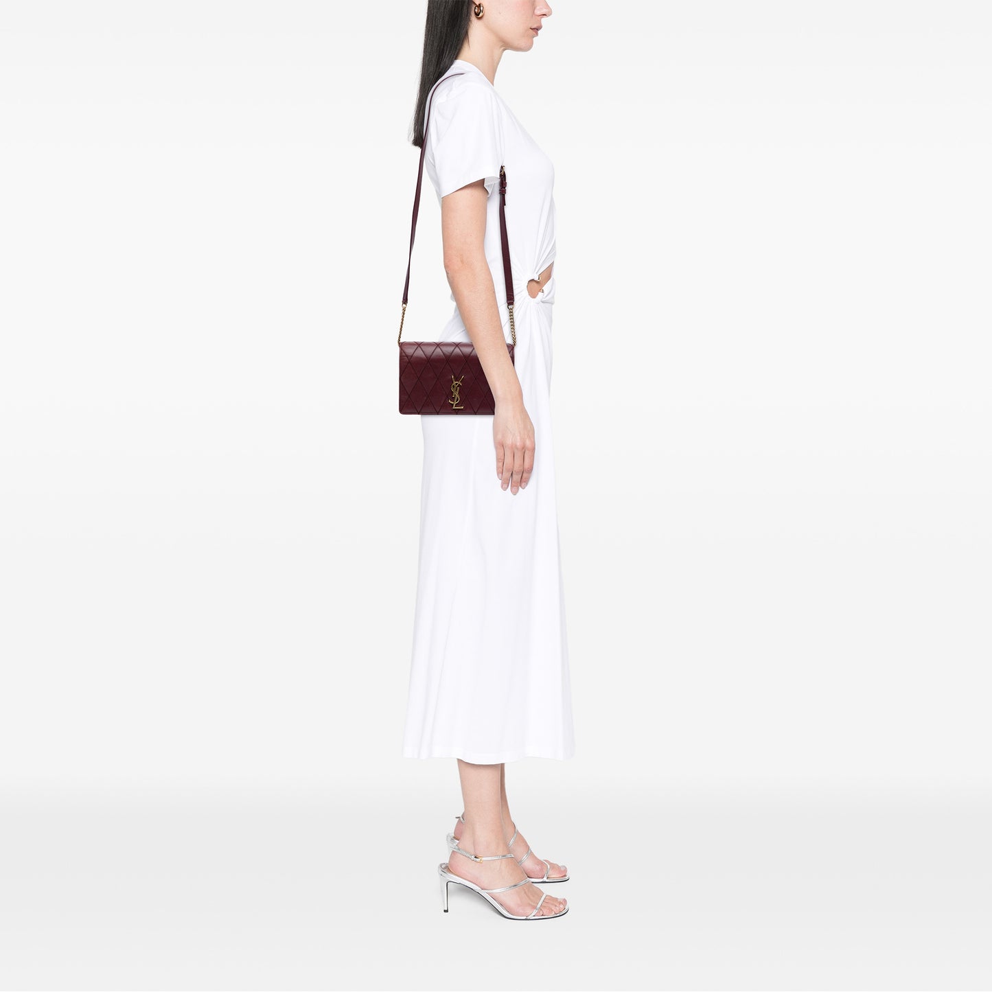 Saint Laurent Diamond Quilted Lambskin Angie Chain Bag