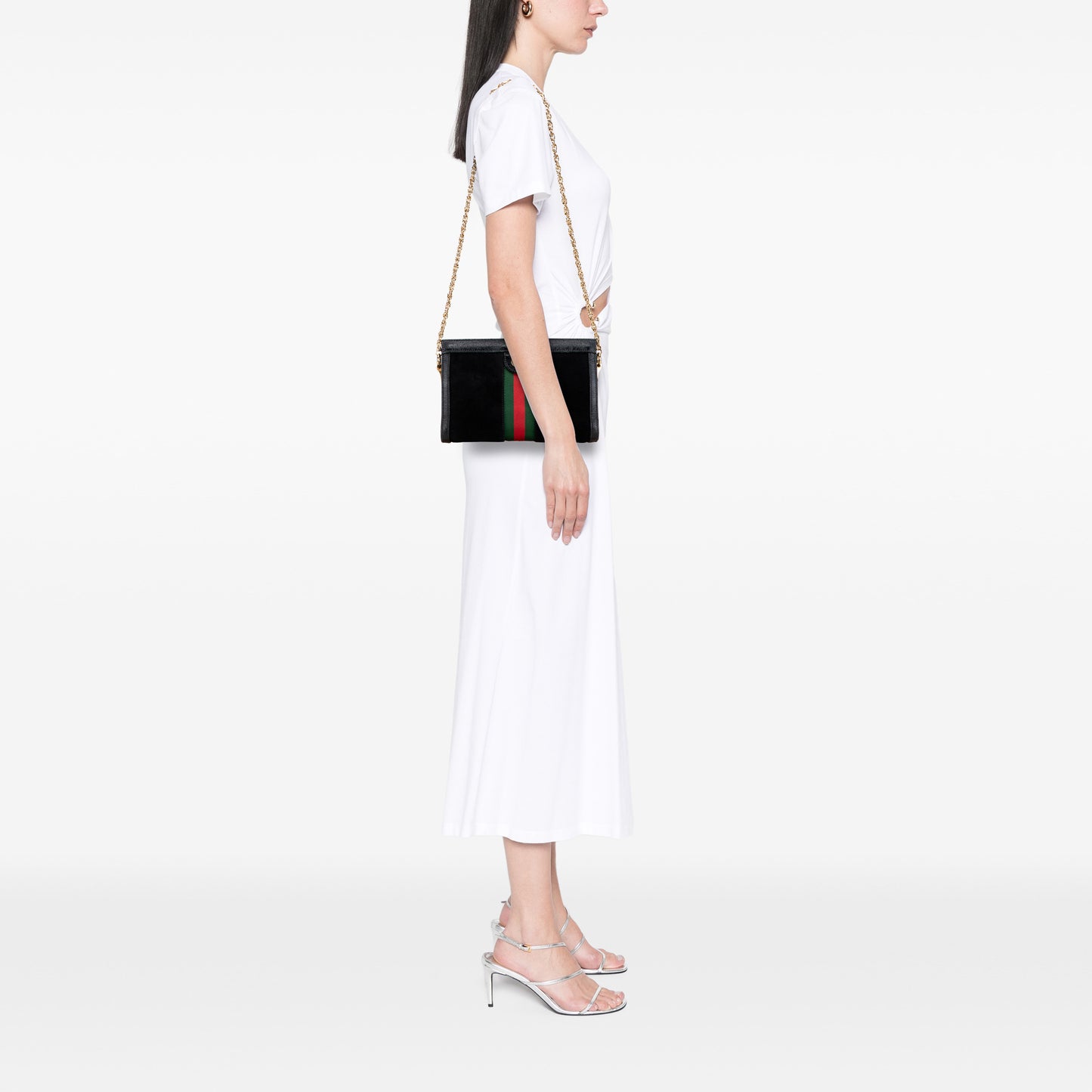 Gucci Small Suede Ophidia Chain Crossbody