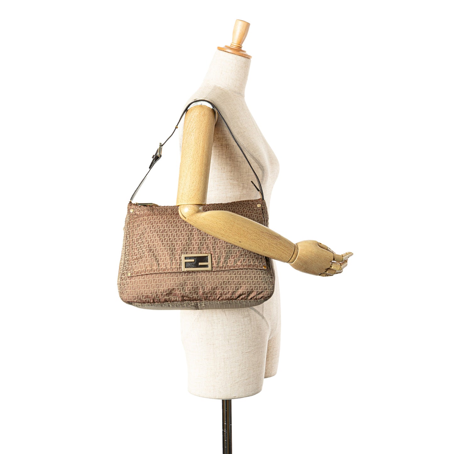 Fendi Zucchino Canvas Mamma Forever Bag