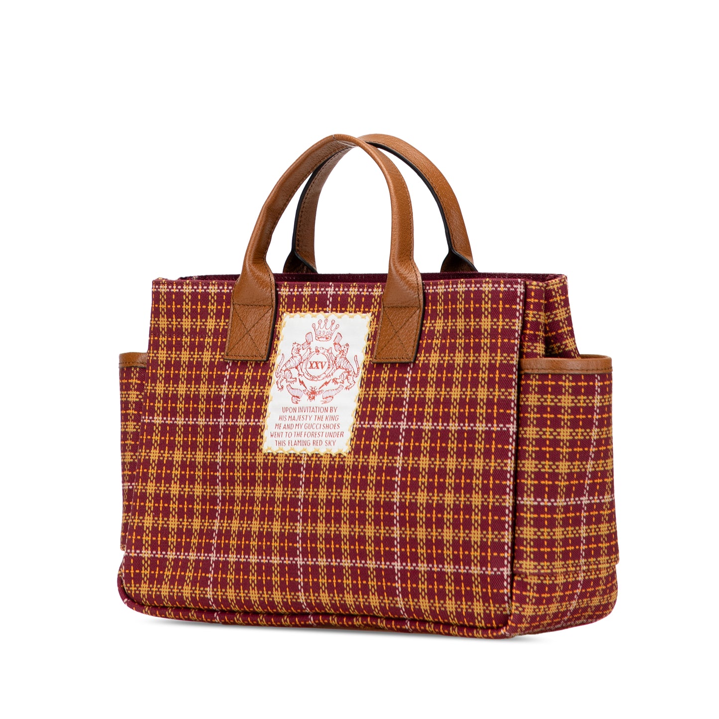 Gucci Checkered Wool Childrens Pocket Handbag