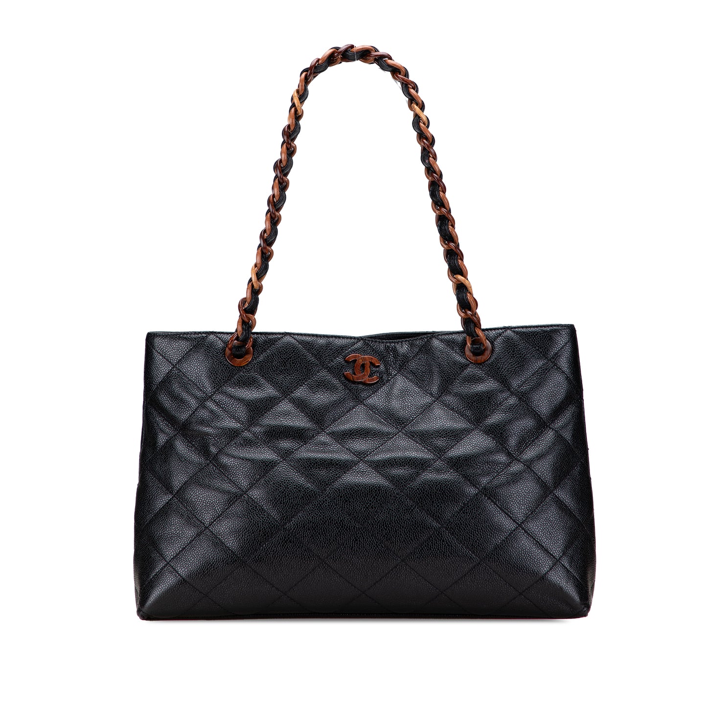 Chanel CC Tortoise Chain Tote Bag