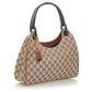 Bolso de hombro de lona Gucci GG