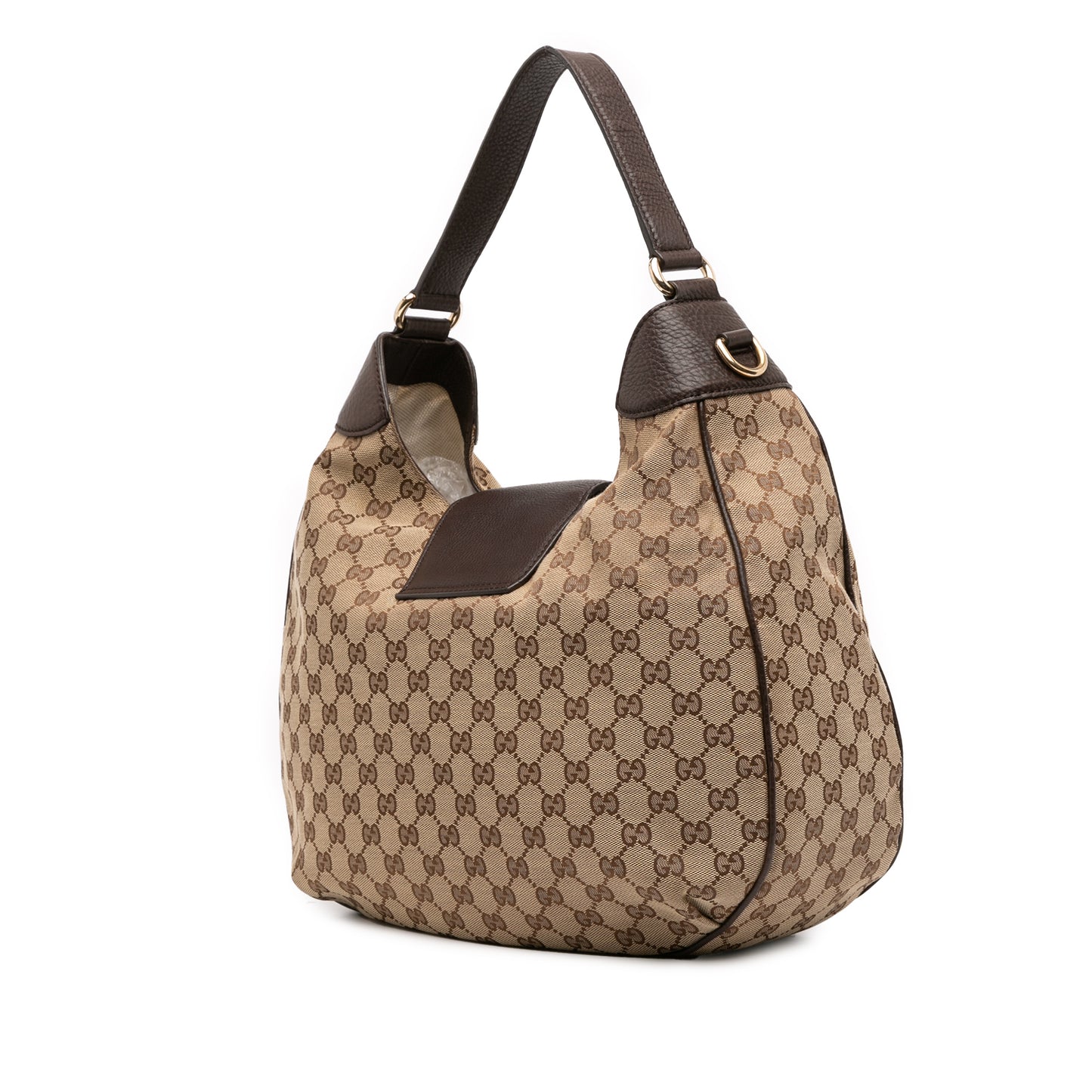 Bolso Hobo Gucci GG de lona Horsebit