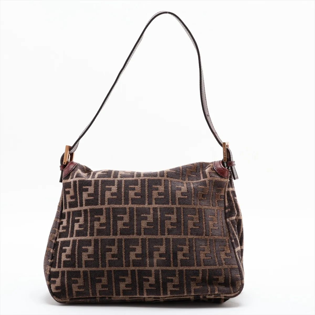 Fendi Zucca Mamma Baguette Shoulder Bag Brown