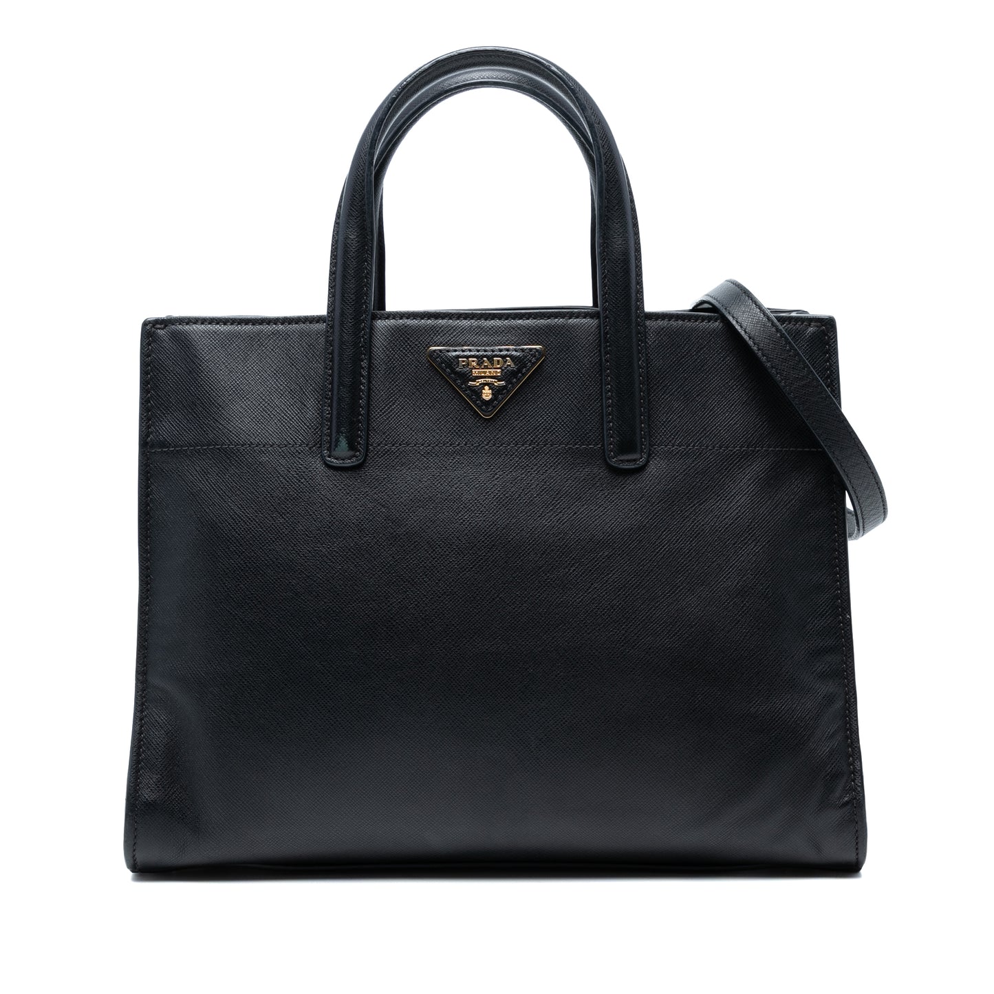 Prada Saffiano Soft Triple Pocket Tote