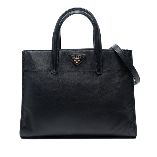 Prada Saffiano Soft Triple Pocket Tote