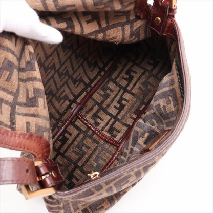 Fendi Zucca Mamma Baguette Shoulder Bag Brown