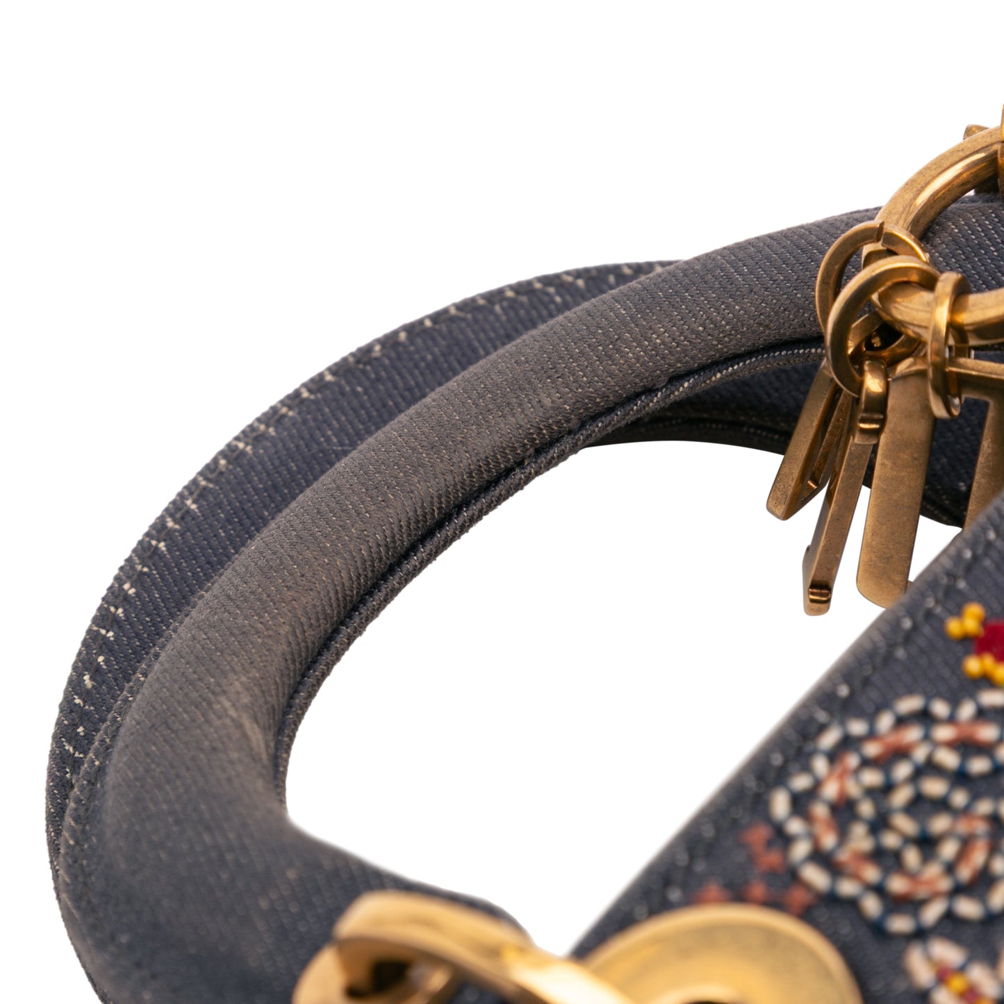 Dior Mini Denim Embroidered Lady Dior