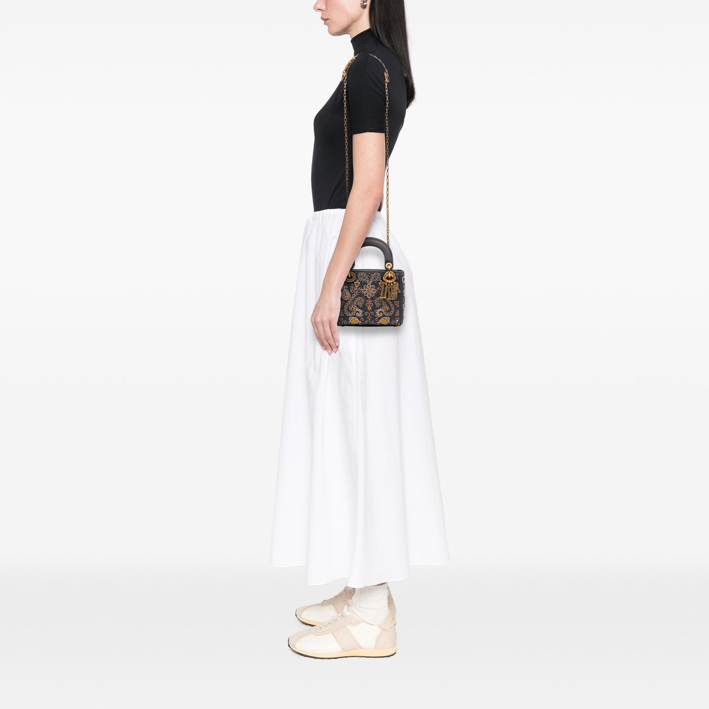 Dior Mini Denim Embroidered Lady Dior