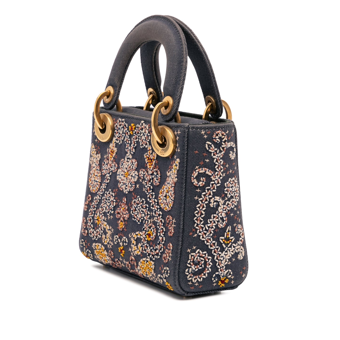 Dior Mini Denim Embroidered Lady Dior