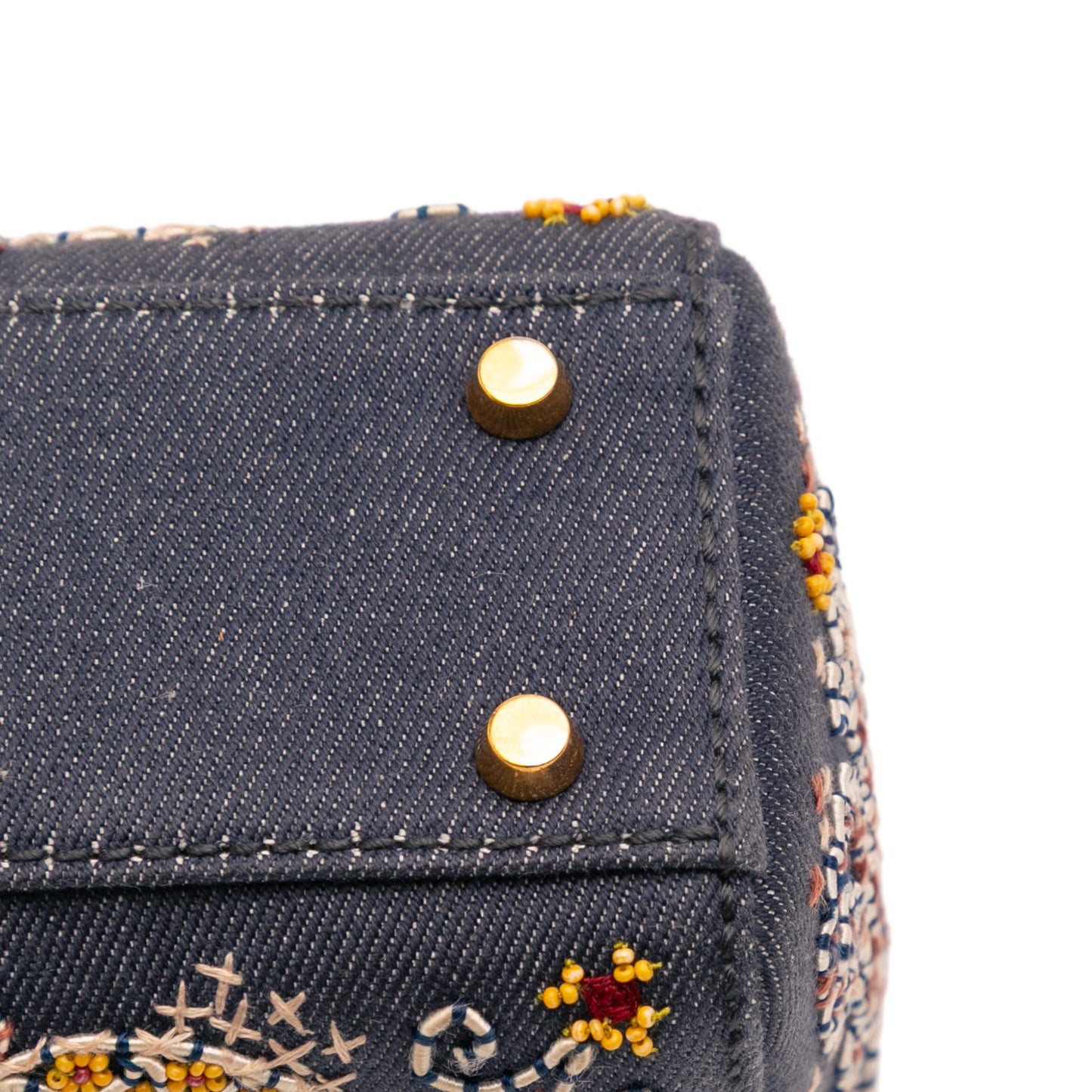 Dior Mini Denim Embroidered Lady Dior